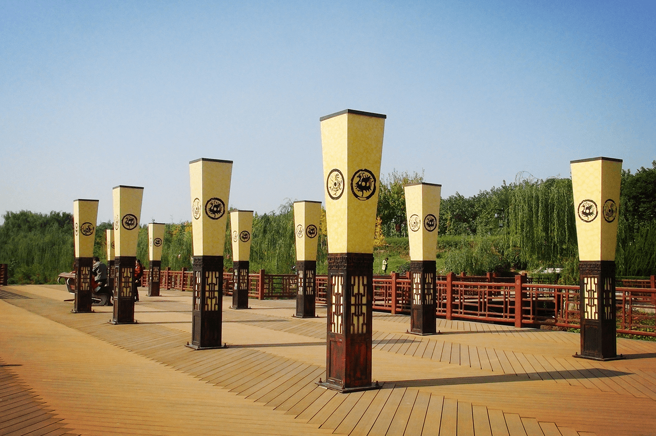 武汉时代经典厂家设计制作旅游景区古风景观灯